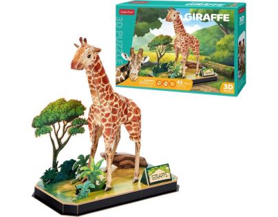 Cubicfun Puzzle 3D Zvierací kamaráti Žirafa 43 dielikov