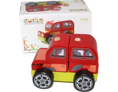 Cubika Drevená skladačka Terénne vozidlo 5 dielov