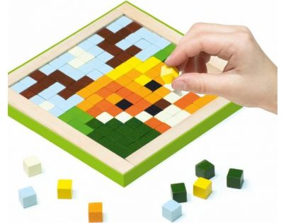 Cubika Pixel III Zvieratá drevená mozaika