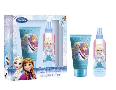 Darčeková sada Frozen Telový sprej so sprchovacím gélom 2 x 150 ml