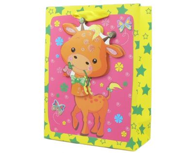 Darčeková taška Zvieratká baby lesk - Žirafa