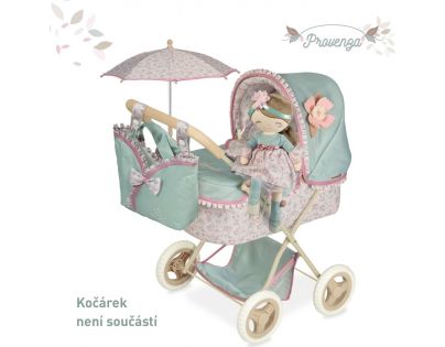 DeCuevas Plyšová bábika Provenza 36 cm s kolískou