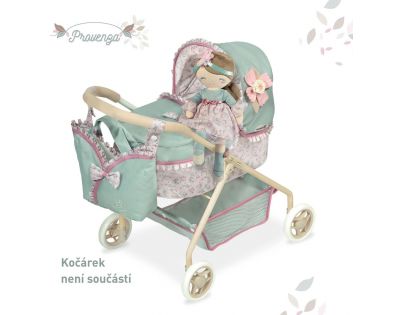 DeCuevas Plyšová bábika Provenza 36 cm s kolískou