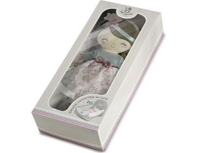 DeCuevas Plyšová bábika Provenza 36 cm s kolískou