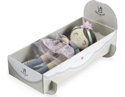 DeCuevas Plyšová bábika Provenza 36 cm s kolískou