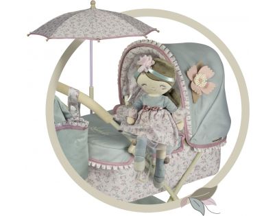 DeCuevas Plyšová bábika Provenza 36 cm s kolískou