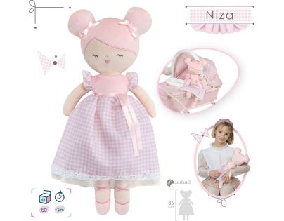 DeCuevas Plyšová bábika Niza 36 cm