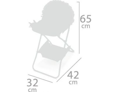 DeCuevas Skladacia jedálenská stolička pre bábiky Pipo