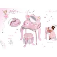 DeCuevas 55534A Drevený toaletný stolík so zrkadlom a drevenou stoličkou Magic Maria - Poškodený obal 2