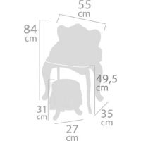 DeCuevas 55534A Drevený toaletný stolík so zrkadlom a drevenou stoličkou Magic Maria - Poškodený obal 4