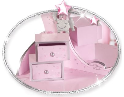 DeCuevas 55534A Drevený toaletný stolík so zrkadlom a drevenou stoličkou Magic Maria - Poškodený obal