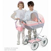 DeCuevas Skladací kočík pre bábiky s taškou Funny ružový 81 cm 3