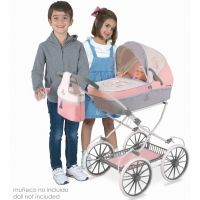 DeCuevas Skladací kočík pre bábiky s taškou Funny ružový 81 cm 4