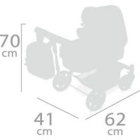 DeCuevas Skladací kočík pre bábiky 3 v 1 s batôžkom Sweet - 70 cm 6