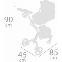 DeCuevas Moderné kočík pre bábiky 3 v 1 s taškou SKY 2020 - 90 cm 6