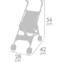 DeCuevas Skladací kočík pre bábiky golfové palice Gala 56 cm 5