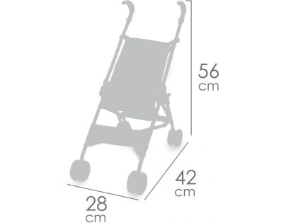 DeCuevas Skladací kočík pre bábiky golfové palice Funny mentolové 56 cm