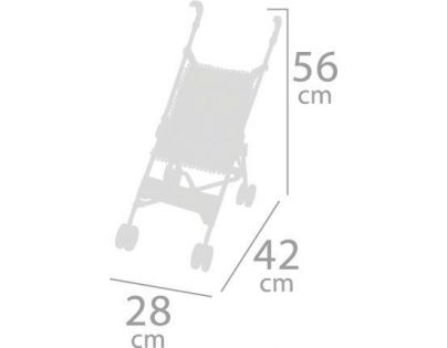 DeCuevas Skladací kočík pre bábiky golfové palice modré 56 cm