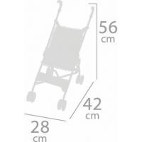 DeCuevas Skladací kočík pre bábiky golfové palice Maria 56 cm 2