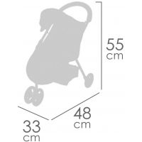 DeCuevas Športový kočík pre bábiky trojkolesový Gala 55 cm 4