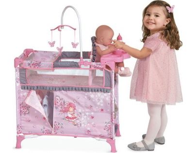 DeCuevas Postýlka pro panenky s 5 funkčními doplňky Maria 2017