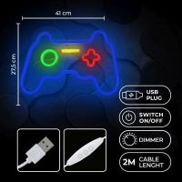 Forever Dekoratívne Plexi Led neón Gamepad multicolor 4