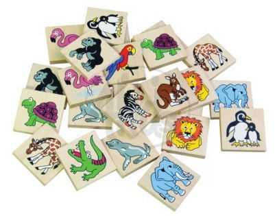 Detoa Pexeso dřevěné Zoo