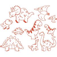 Aladine Detské pečiatky s príbehom Stampo Minos 10 ks Dinosaury 2