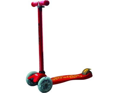 Detská trojkolesová svietiaca kolobežka - červená - Poškodený obal