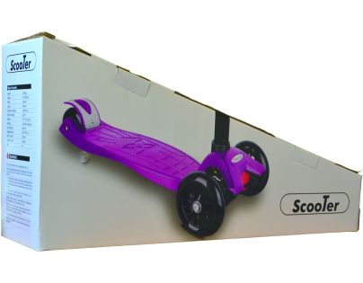 Detská trojkolesová svietiaca kolobežka - červená - Poškodený obal