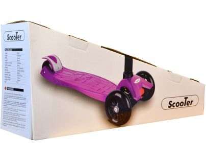 Detská trojkolesová svietiaca kolobežka - svetlomodrá