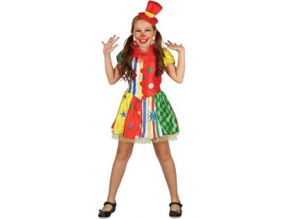 Detské šaty na karneval klaun 120 - 130 cm