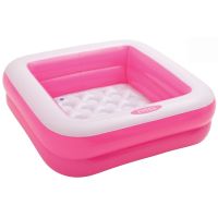 Intex 57100 Detský bazénik štvorec ružový 85 x 85 x 23 cm - Poškodený obal