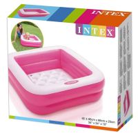 Intex 57100 Detský bazénik štvorec ružový 85 x 85 x 23 cm - Poškodený obal 3