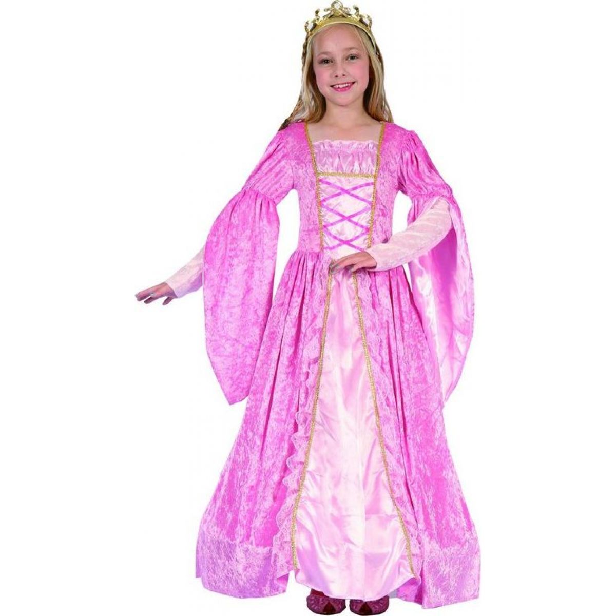Made Detský kostým Princezná ružové šaty 120 - 130 cm