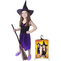 Rappa Detský kostým Čarodejnica s klobúkom fialové veľ. 104 - 116 cm 3