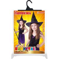 Rappa Detský kostým Čarodejnica s klobúkom fialové veľ. 104 - 116 cm 5