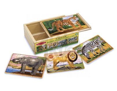 Melissa & Doug  62882 - Puzzle 4 v 1, Zoo