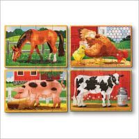Melissa & Doug 62881 - Puzzle 4 v 1, farma 2