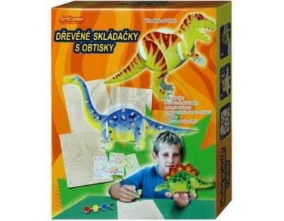 Dřevěné skládačky s obtisky