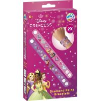 Diamantové maľovanie Disney Princezné – výroba náramkov 2 ks - Poškodený obal