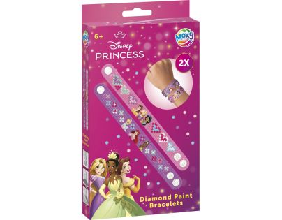 Diamantové maľovanie Disney Princezné – výroba náramkov 2 ks - Poškodený obal
