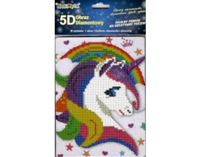 Creatoys Diamantový obrázok Jednorožec 15 x 20 cm