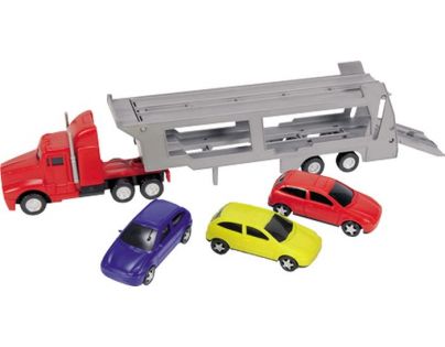 Dickie Autotransportér a 3 autíčka - Červený