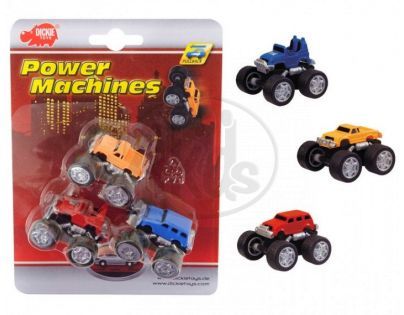 Dickie Power Machine autíčka 3 ks