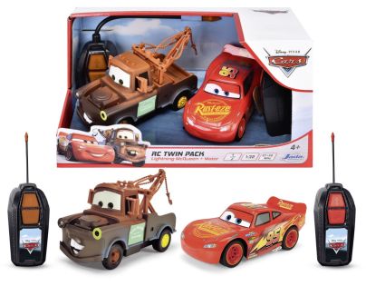Dickie RC Cars Blesk McQueen a Burák Twin Pack 14 cm, 1:32 - Poškodený obal