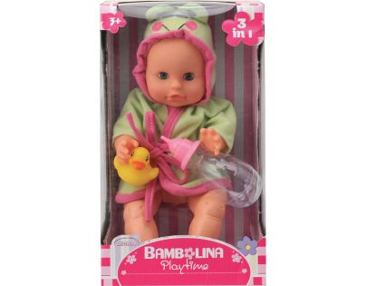 Dimian Bábika Bambolina s kačičkou a kojeneckú fľaštičkou 33 cm