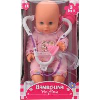Dimian Bábika Bambolina so stetoskopom a dojčenskou fľaštičkou 33 cm Dimian Bábika Bambolina so stetoskopom a dojčenskou fľaštičkou 33 cm