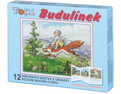 Dino Budulínek dřevěné kostky 12 dílků