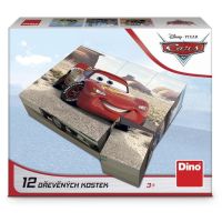 Dino Cars: Jazda drevené kocky licenčné 12 ks